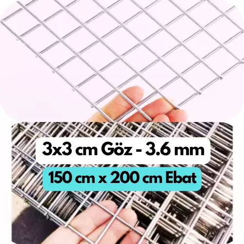 3x3 Gözlü 150 cm x 200 cm Kare Tel Çit - 3x3 hasır tel fiyatları,30x30 mm galvanizli kare tel çit, puntalı tel çit Ankara, galvanizli kafes tel, Ostim hasır tel çit imalatı, galvanizli tel örgü çeşitleri