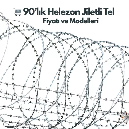 🛒 90’lık Galvaniz Helezon Jiletli Tel - 90’lık helezon jiletli tel fiyatları, galvaniz jiletli tel Ankara, spiral jiletli tel 90 cm, sıcak daldırma jiletli tel, kg bazlı jiletli tel