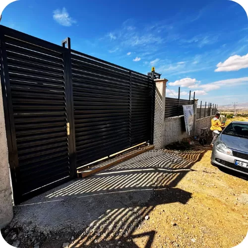 villa bahçe çiti Ankara,  galvanizli panjur çit fiyatları,  güneş kırıcı çit modelleri , dekoratif korkuluk çit sistemi,  Ankara çit montaj hizmeti